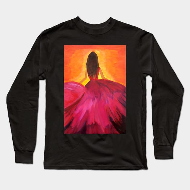 Princess at sunset Long Sleeve T-Shirt by LukjanovArt